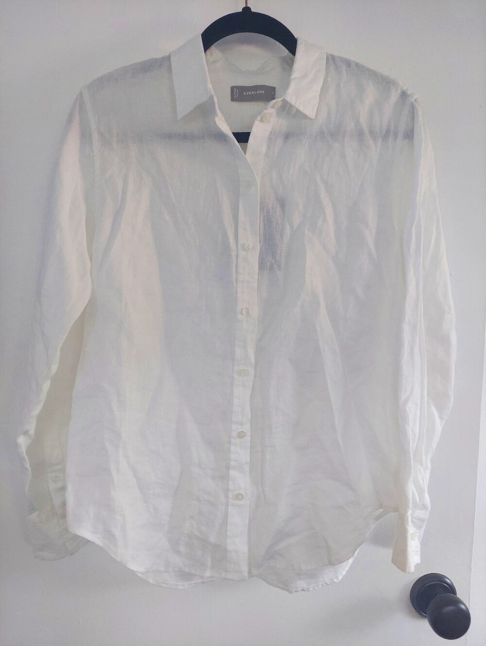 Everlane White Linen Shirt Size 4